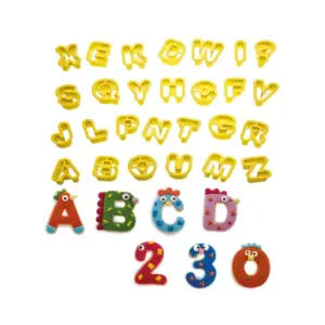 Alphabet and numbers - raidžių ir skaičių pjoviklių rinkinys, 36 vnt