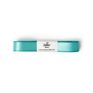 Teal Blue - turkio spalvos satininė juostelė, 5 m
