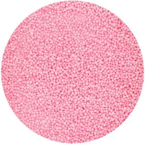 Light Pink Nonpareils - šviesiai rožiniai cukriniai perliukai, 80 g