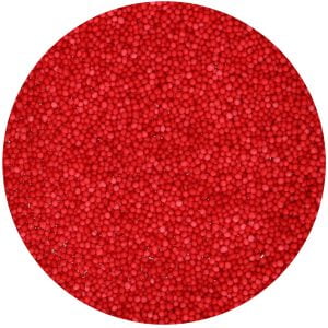 Red Nonpareils - raudoni cukriniai perliukai, 80 g