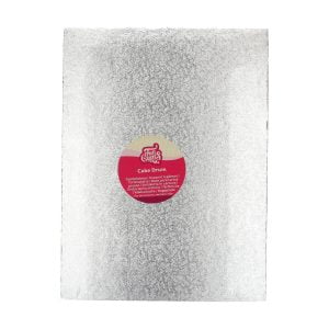 30 x 40 cm Itin tvirtas stačiakampis torto padėklas - sidabrinis -