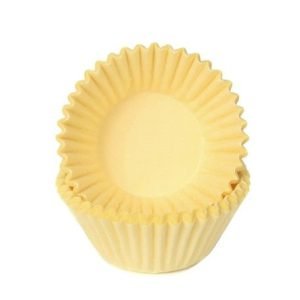 Petit Four - geltoni - krepšeliai saldainiams ir kepimui, 100 vnt
