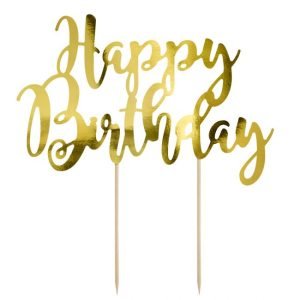 Happy Birthday Gold - torto dekoracija
