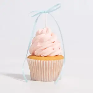 Melsvi kaspinėliai - torto papuošimai ant pagaliuko, 8 vnt