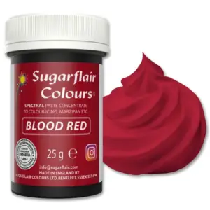 Blood Red - kraujo raudona - koncentruoti maistiniai dažai, 25 g