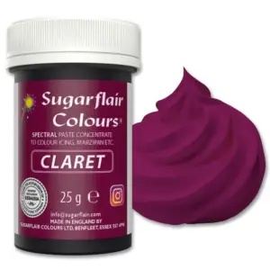 Claret - vyno rožinė - koncentruoti maistiniai dažai, 25 g