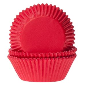 Mini Red Velvet - raudoni kepimo krepšeliai - 60 vnt