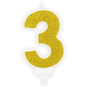 Gold 3 - žvakelė tortui