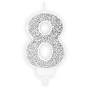 Silver 8 - žvakelė tortui
