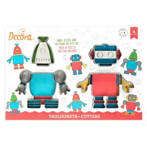 Robot - robotai - pjoviklių rinkinys, 4 vnt