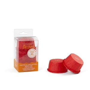 Red Ruffled - raudoni kepimo krepšeliai, 25 vnt