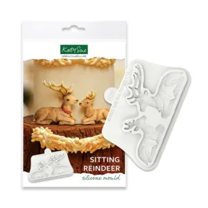 Sitting Reindeers - elniai - silikoninė forma
