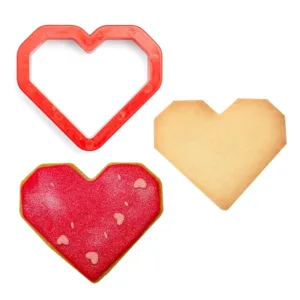 Geometric Heart - geometrinė širdis - plastikinis pjoviklis, 7 cm