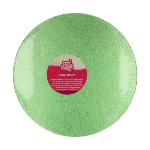 30,5 cm Light Green Drum - šviesiai žalias - itin tvirtas apvalus torto padėklas