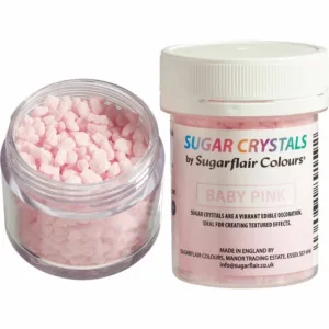 Baby Pink Sugar Crystals - rožiniai cukraus kristaliniai akmenukai, 40 g