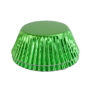 Metallic Green - žali kepimo krepšeliai,  30 vnt