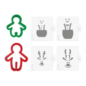 Ginger Christmas - pjoviklių ir trafaretų rinkinys, 6 vnt