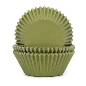 Moss Green - keksiukų kepimo krepšeliai, 50 vnt