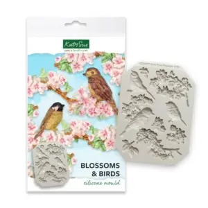Blossoms and Birds - žiedai ir paukšteliai - silikoninė forma