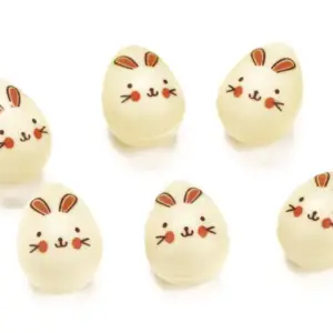 Bunnies - šokoladiniai kiaušiniai su zuikučiais, 6 vnt