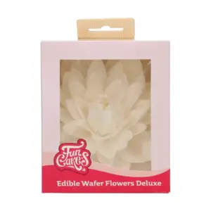 Dahlia White L - baltas jurginas - vaflinė gėlė