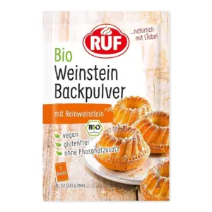 Bio vyno akmens kepimo milteliai, 3x20 g