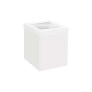 20x20x25 cm - aukšta balta torto dėžė su langeliu