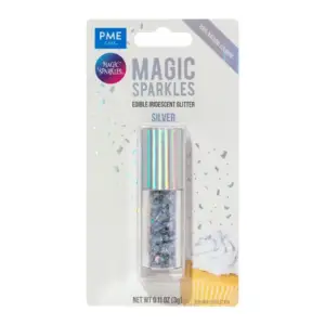 Silver Magic Sparkles - sidabriniai valgomi blizgučiai, 3 g