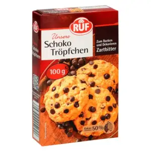 RUF Dark Drops - juodojo šokolado lašeliai kepimui, 100 g