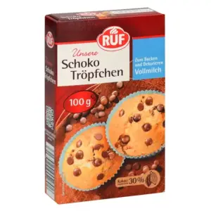 RUF Milk Drops - pieniško šokolado lašeliai kepimui, 100 g