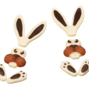 Easter Bunnies - zuikių šokoladinės dekoracijos, 2 vnt