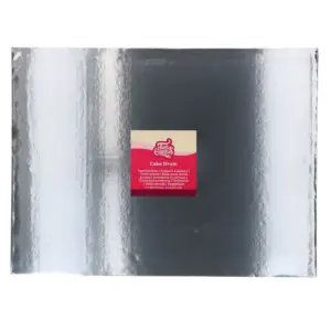 Sidabrinis gofruotas (30x40xH-2cm) - stačiakampis padėklas