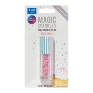 Pink Topaz Magic - rožiniai valgomi blizgučiai, 3 g