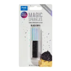 Black Onyx Magic - juodi valgomi blizgučiai, 3 g