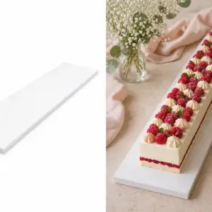 20 x 50 cm Baltas storas torto padėklas