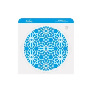 Geometric Flower - torto trafaretas, 25 cm