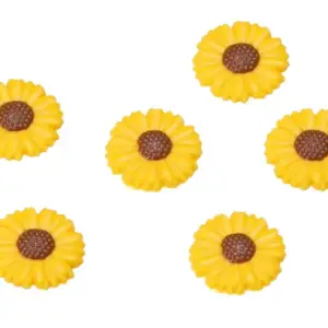 Sunflowers - saulėgrąžos - šokoladinės dekoracijos, 6 vnt