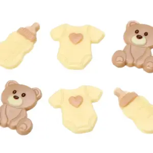 Newborn - naujagimis - šokoladinės dekoracijos, 6 vnt