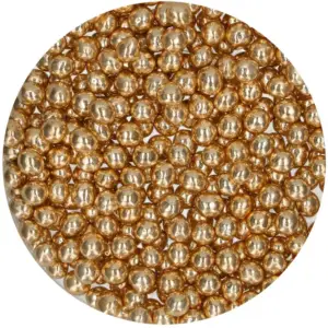 Metallic Gold Medium Pearls - auksiniai perlai, 60 g