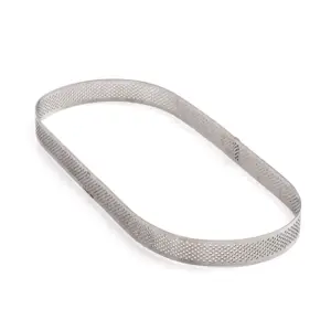 29 x 12 cm Ovalus Perforuotas nerūdijančio plieno rėmas