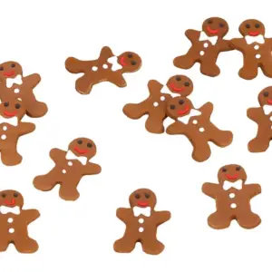 Gingerbread Men - meduolinių žmogeliukų valgomos dekoracijos, 12 vnt
