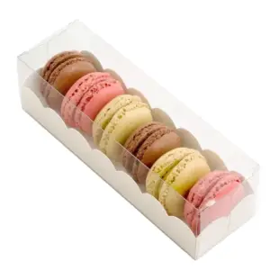 Macarons 6 - baltos dėžutės skanėstams, 2 vnt