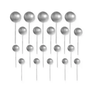 Silver Bubbles - sidabriniai burbulai torto puošimui, 20 vnt